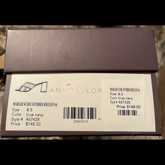 Ann Taylor SUEDE STUDDED SANDALS Block Heel 467428 - Picture 11 of 11
